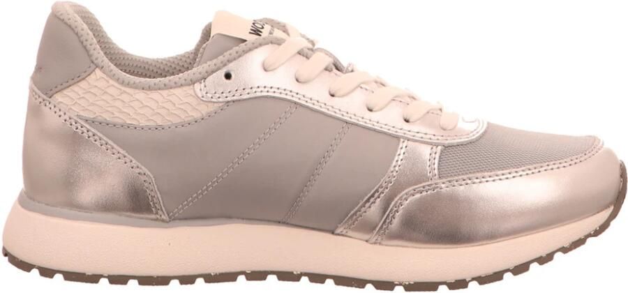 Woden Ronja Metallic Sneakers zilver Leer Dames - Foto 1