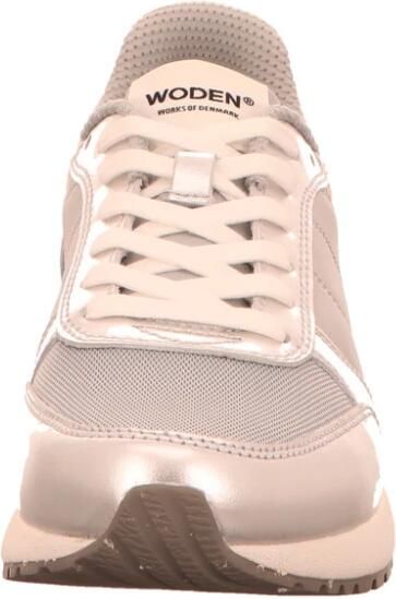 Woden Ronja Metallic Sneakers zilver Leer Dames - Foto 6