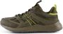 Woden Groene festival sneakers met visleer detail Green - Thumbnail 2