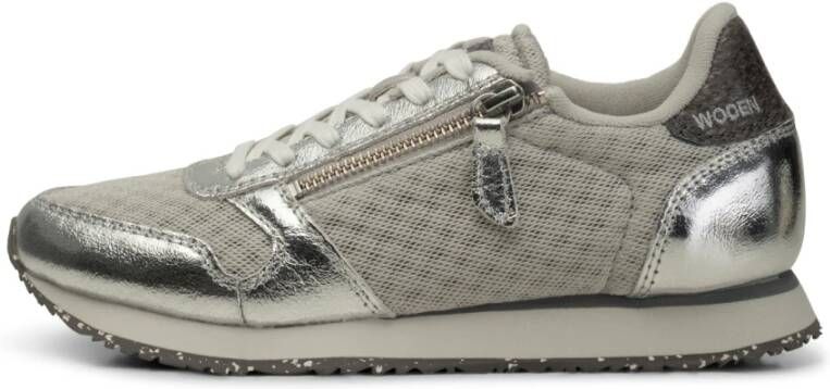 Woden Ydun Metallic Zipper Grijs Dames