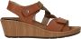 Wolky La Jolla Viagretta Plateau Sandaal Vrouwen Bruin Cognac - Thumbnail 2