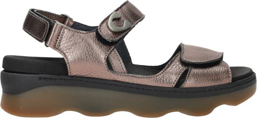 Wolky Metallic Bronzen Sandaal met Comfortabel Voetbed Brown Dames