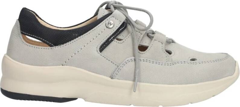 Wolky Upgrade je Sneakercollectie met Galena Veterschoenen Grijs Dames