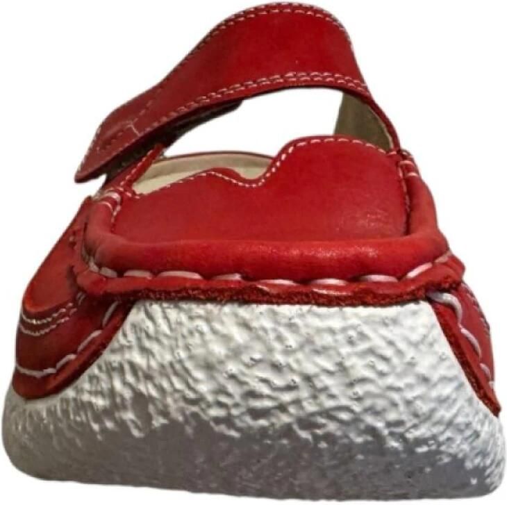 Wolky 0622736 570 Roll Slipper Muilen Rood Leer Dames Rood - Foto 4