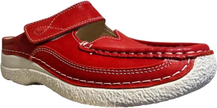 Wolky 0622736 570 Roll Slipper Muilen Rood Leer Dames Rood - Foto 3