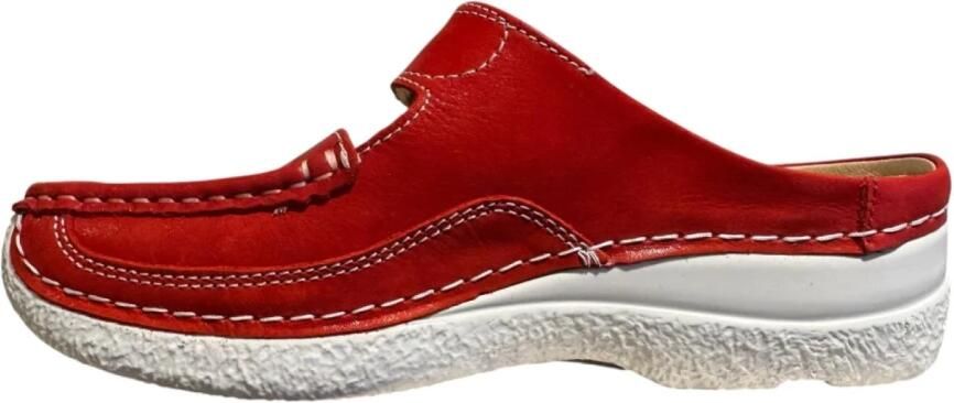 Wolky 0622736 570 Roll Slipper Muilen Rood Leer Dames Rood - Foto 2