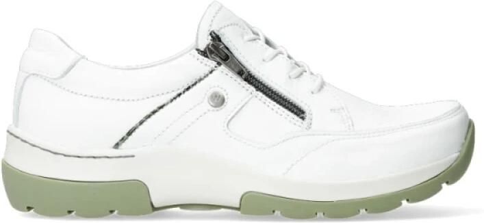 Wolky Veterschoenen Ska wit lichtgroen leer - Foto 2