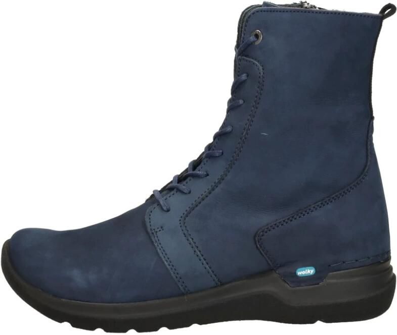 Wolky Viper Veterschoenen Hoog blauw - Foto 2