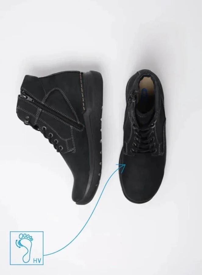 Wolky Hoge veterschoenen Whynot HV zwart nubuck - Foto 8