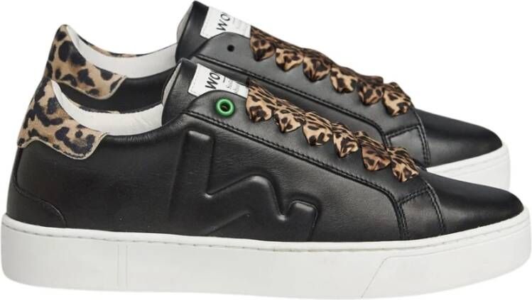 Womsh S290202 Sneakers Leopard Zwart Dames