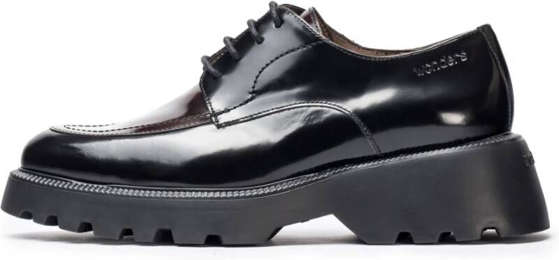 Wonders Blucher Portobello Burdeos Color: Negro Multicolor Dames