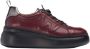 Wonders Bordeauxrode Dorita Leren Sneakers Purple Dames - Thumbnail 7