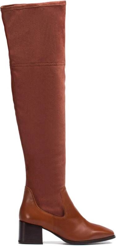 Wonders Bota mosquetera en licra Color: Marrón Brown Dames