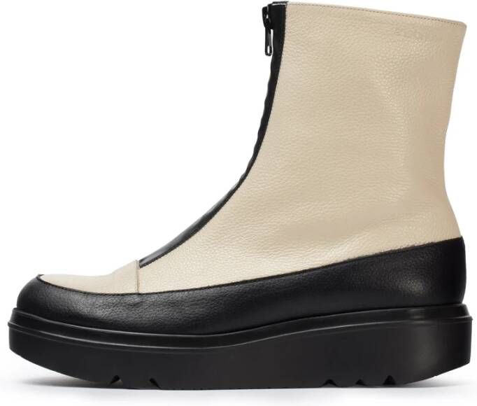 Wonders Botín Livia crema Color: Negro Beige Dames