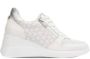 Wonders Florale Openwork Sneaker met Rits en Vetersluiting White Dames - Thumbnail 13