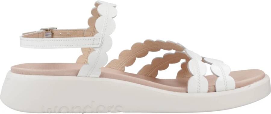 Wonders Flat Sandals White Dames