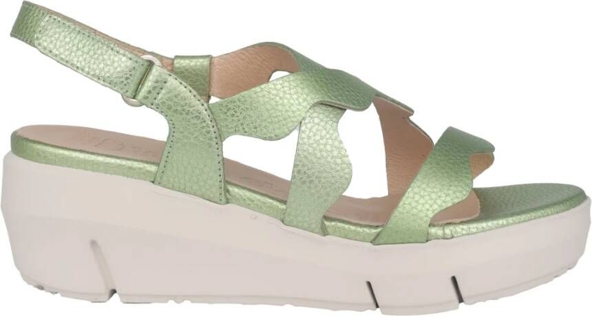 Wonders Groene platformsandaal voor vrouwen