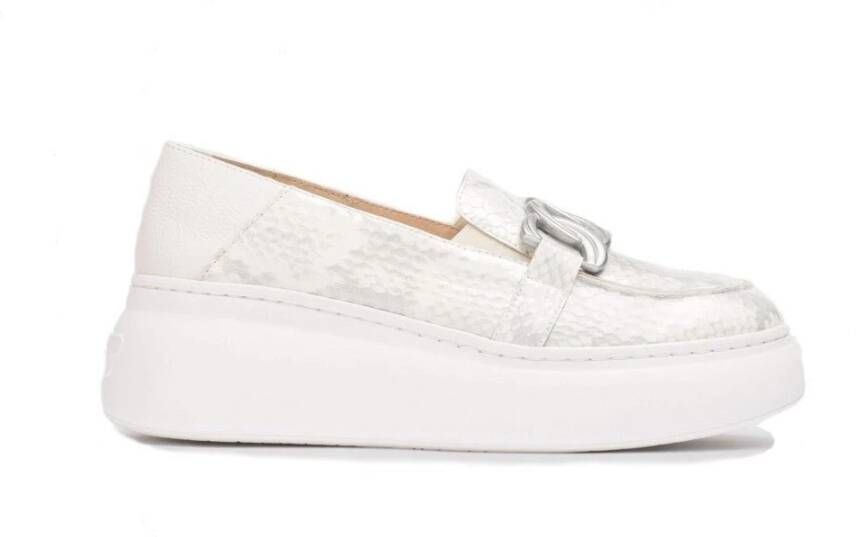 Wonders Tweekleurige leren sleehak moccasin Gray Dames - Foto 5