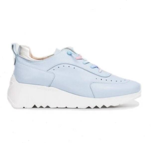 Wonders Mint Leren Sneaker Blue Dames