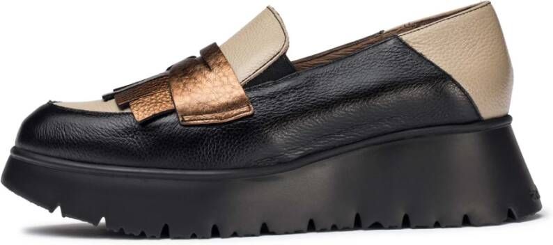 Wonders Mocasines Medianoche Oro Color: Negro Multicolor Dames