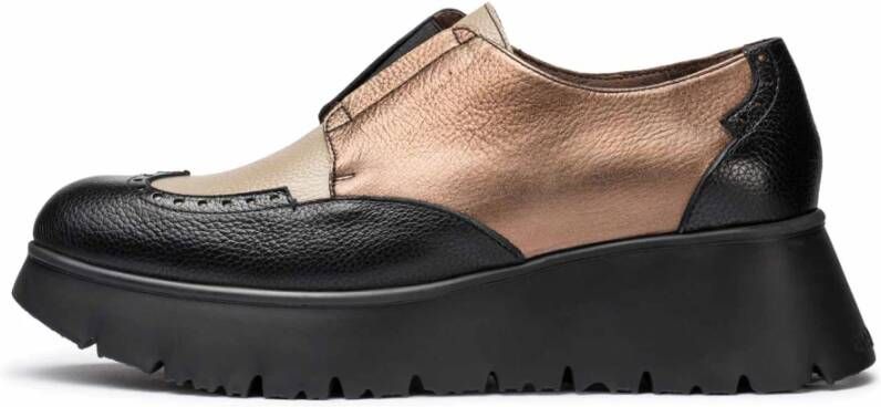 Wonders Mocasines Salva Oro Color: Negro Multicolor Dames