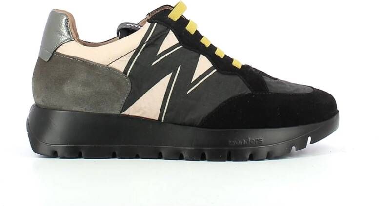 Wonders Odisei Dames Sneaker met MemoryGel Binnenzool Black Dames