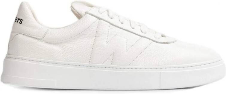 Wonders Oliver Herensneaker Wit Leer Ingedrukt Logo Maxi Zool - Foto 5