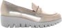Wonders Gestructureerde leren mocassin met golvende rand Gray Dames - Thumbnail 6
