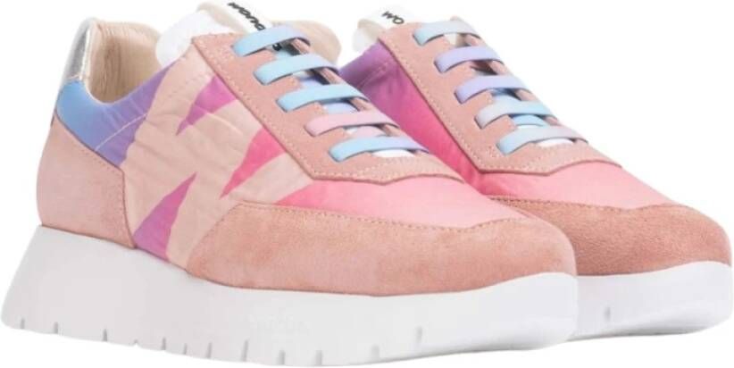Wonders Odisei Dames Sneaker met Fris Logo Detail Pink Dames - Foto 2