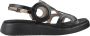 Wonders Stijlvolle platte sandalen voor vrouwen Black Dames - Thumbnail 1