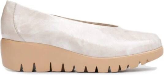 Wonders Trendy Tie Dye Leren Mocassins voor Dames Beige Dames