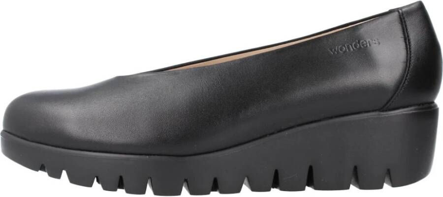 Wonders Wedges Black Dames