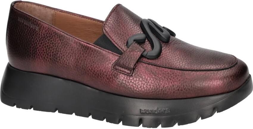Wonders -Dames bordeaux ballerina's & mocassins