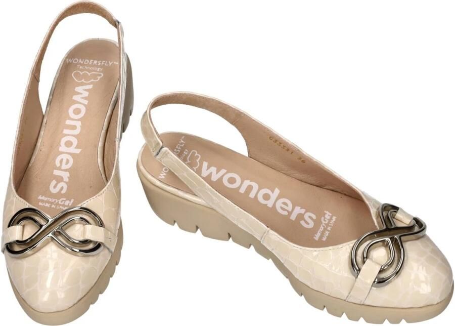 Wonders -Dames crÈme ballerina's & mocassins - Foto 2
