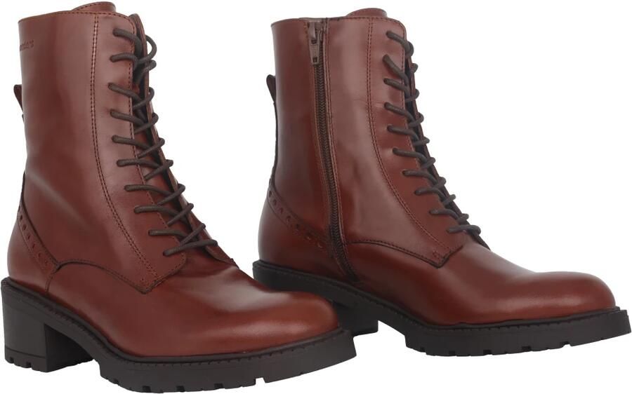 Wonders Bruine Leren Dames Enkellaars - Foto 2