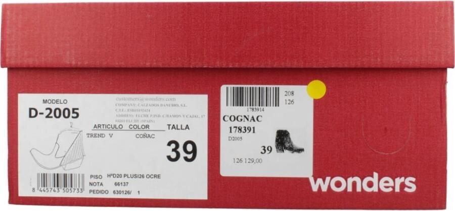 Wonders Enkellaarzen Botines Mujer Modèle D2005 - Foto 3