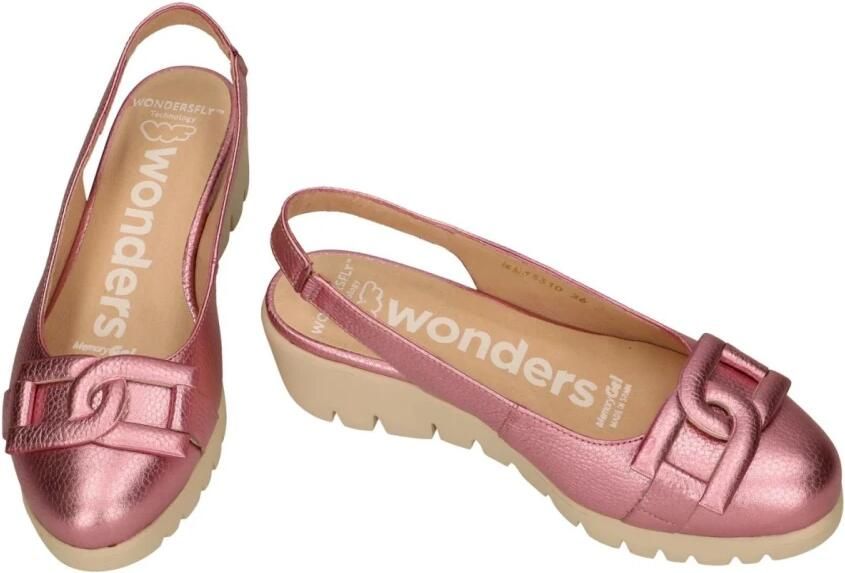 Wonders -Dames roze donker ballerina's & mocassins - Foto 2