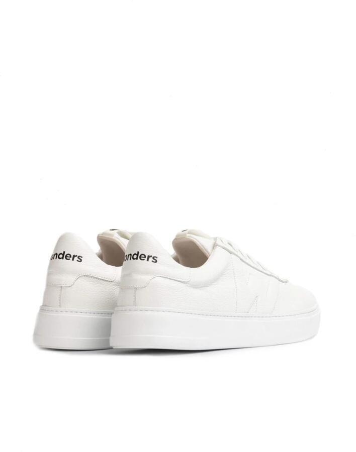 Wonders Oliver Herensneaker Wit Leer Ingedrukt Logo Maxi Zool - Foto 6