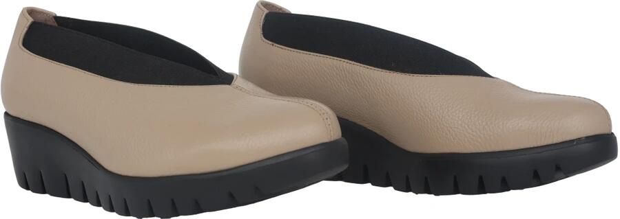 Wonders Taupe Dames Loafer Lichtgewicht Zool