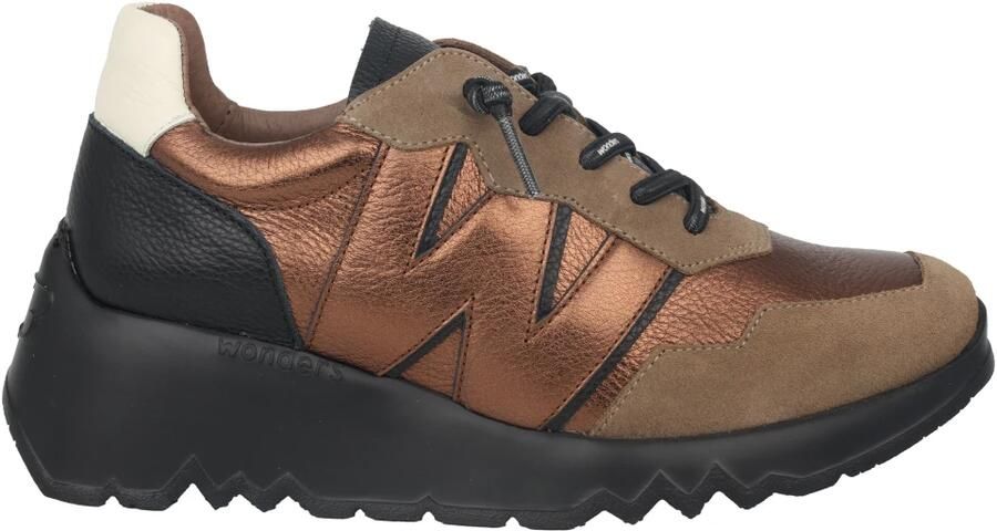 Wonders Bronzen Leren Sneaker voor Vrouwen - Foto 1