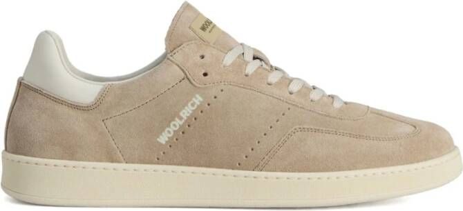 Woolrich Beige Veterschoenen Platte Zool