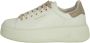 Woolrich Witte Leren Sneakers met Grijze Profielen White Dames - Thumbnail 5