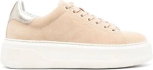 Woolrich Chunky Court Platform Sneakers Beige Dames
