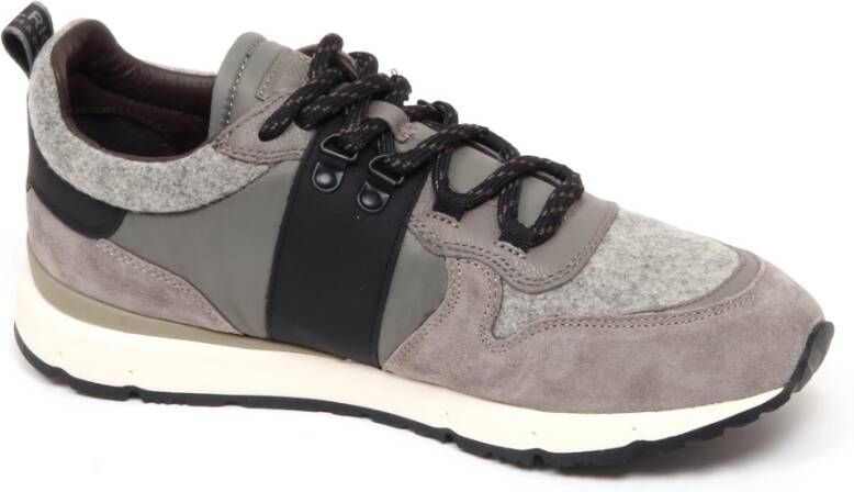 Woolrich Grijze Suède Schoen met Wolruit