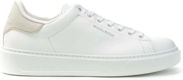 Woolrich Italiaans Gemaakte Leren Sneakers White Heren