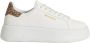 Woolrich Leoparddetail Witte Leren Sneakers - Thumbnail 1