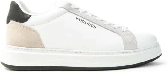 Woolrich Moderne Sneakers met Contrast Patch White Heren