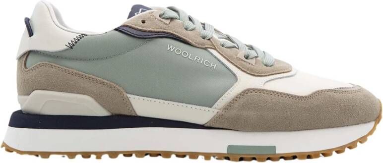 Woolrich Retro Sneaker Beige Verde Multicolor Heren