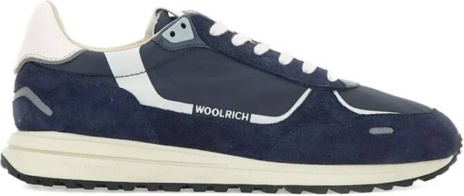 Woolrich Retro Sneaker Blauw Suède Stof