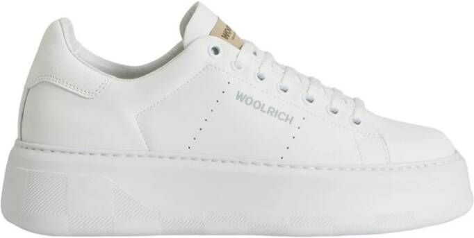 Woolrich Witte Leren Sneakers met Veters